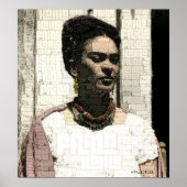 Frida Kahlo Textile Portrait Poster (Voorkant)