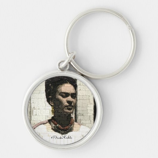 Frida Kahlo Textile Portrait Sleutelhanger (Voorkant)