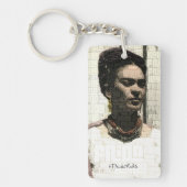 Frida Kahlo Textile Portrait Sleutelhanger (Voorkant)