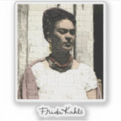 Frida Kahlo Textile Portrait Sticker (Voorkant)
