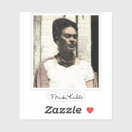 Frida Kahlo Textile Portrait Sticker (Vel)