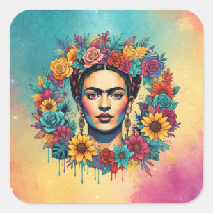 Frida Kahlo Vierkante Sticker