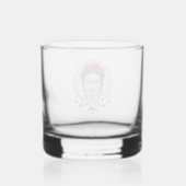 Frida Kahlo | Vintage Bloemen Whisky Glas (Achterkant)