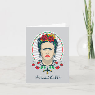 Frida Kahlo  Vintage Floral Kaart