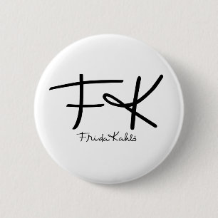 Frida Kahlo Vintage Floral Ronde Button 5,7 Cm