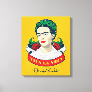 Frida Kahlo   Viva la Vida Canvas Afdruk