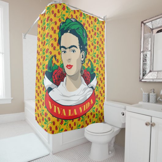 Frida Kahlo | Viva la Vida Douchegordijn (In situ)