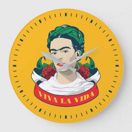 Frida Kahlo | Viva la Vida Grote Klok (Voorkant)