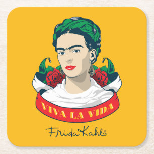 Frida Kahlo   Viva la Vida Kartonnen Onderzetters