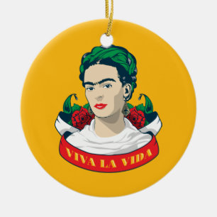 Frida Kahlo   Viva la Vida Keramisch Ornament