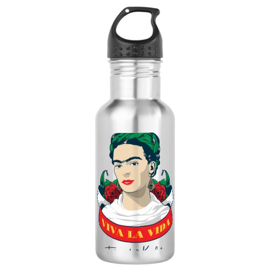 Frida Kahlo | Viva la Vida Waterfles (Voorkant)