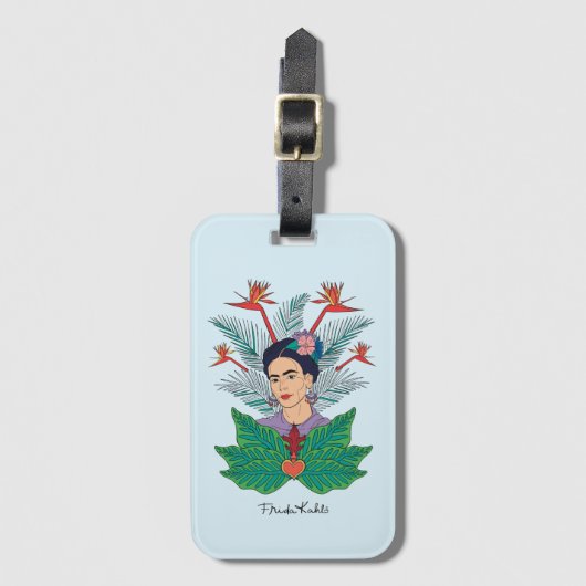 Frida Kahlo | Vogels van het Paradijs Floral Graph Bagagelabel (Voorkant (verticaal))