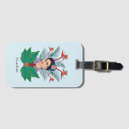 Frida Kahlo | Vogels van het Paradijs Floral Graph Bagagelabel (Voorkant (horizontaal))