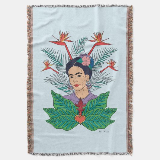 Frida Kahlo | Vogels van het Paradijs Floral Graph Deken (Voorkant Verticaal)