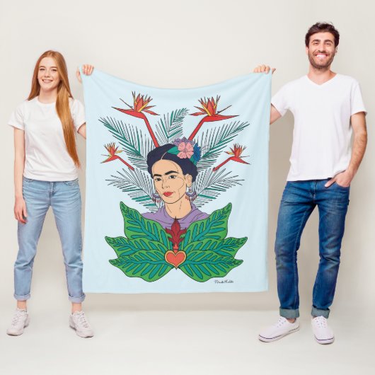 Frida Kahlo | Vogels van het Paradijs Floral Graph Fleece Deken (In situ)