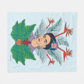 Frida Kahlo | Vogels van het Paradijs Floral Graph Fleece Deken (Voorkant (Horizontaal))
