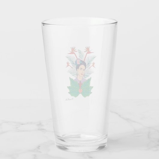 Frida Kahlo | Vogels van het Paradijs Floral Graph Glas (Achterkant)