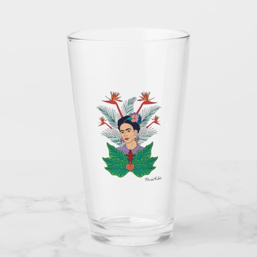 Frida Kahlo | Vogels van het Paradijs Floral Graph Glas (Voorkant)