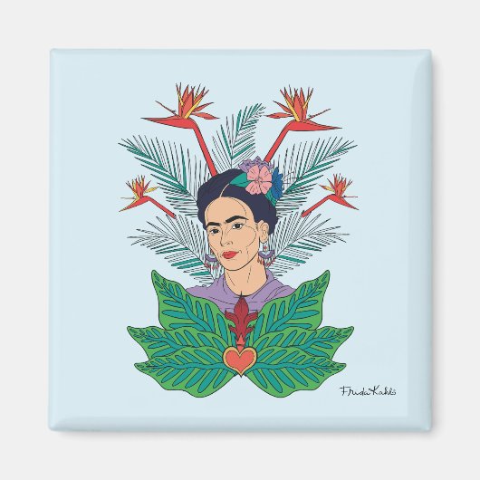 Frida Kahlo | Vogels van het Paradijs Floral Graph Magneet (Voorkant)
