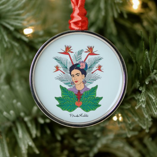 Frida Kahlo | Vogels van het Paradijs Floral Graph Metalen Ornament (Boom)