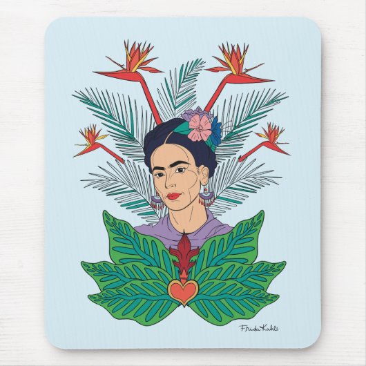 Frida Kahlo | Vogels van het Paradijs Floral Graph Muismat (Voorkant)