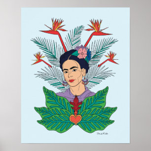 Frida Kahlo   Vogels van het Paradijs Floral Graph Poster