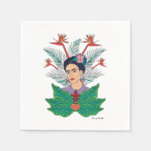 Frida Kahlo | Vogels van het Paradijs Floral Graph Servet (Voorkant)