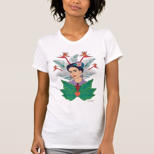 Frida Kahlo | Vogels van het Paradijs Floral Graph T-shirt (Voorkant)