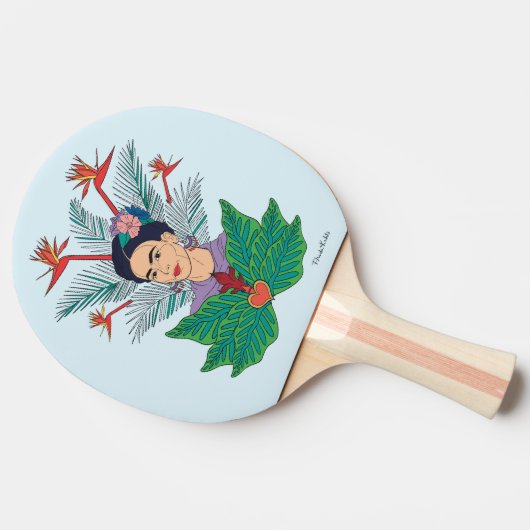 Frida Kahlo | Vogels van het Paradijs Floral Graph Tafeltennisbatje (Zijkant)