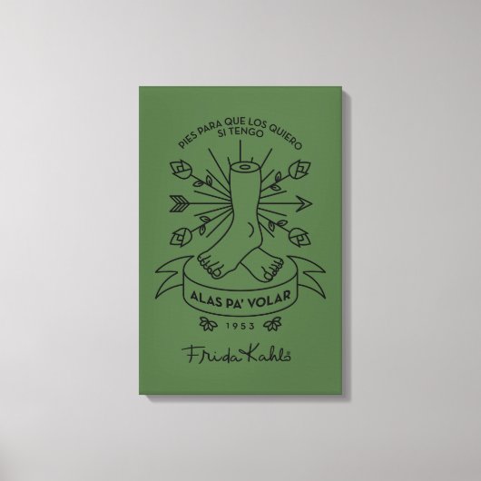 Frida Kahlo | Wingen naar de vlucht Canvas Afdruk (Voorkant)