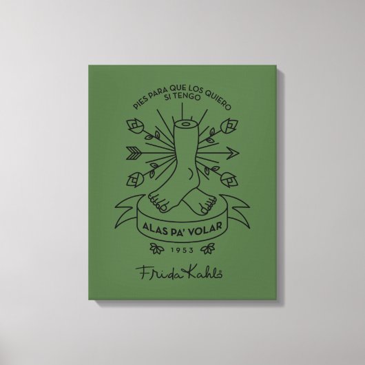 Frida Kahlo | Wingen naar de vlucht Canvas Afdruk (Voorkant)
