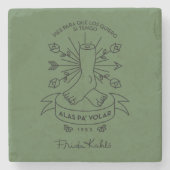 Frida Kahlo | Wingen naar de vlucht Stenen Onderzetter (Voorkant)