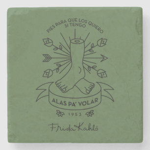 Frida Kahlo   Wingen naar de vlucht Stenen Onderzetter