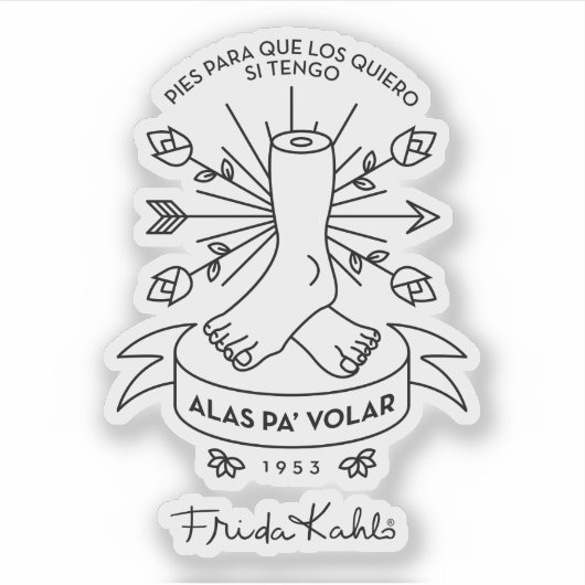 Frida Kahlo | Wingen naar de vlucht Sticker (Voorkant)