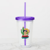 Frida Kahlo woestijn Graphic Acryl Drinkbeker (Voorkant)