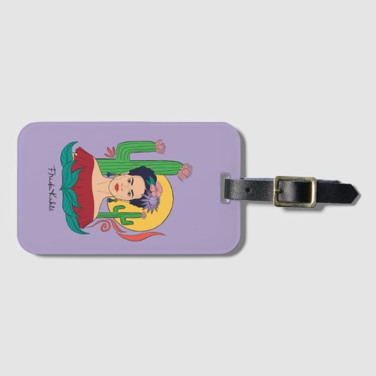 Frida Kahlo woestijn Graphic Bagagelabel (Voorkant (horizontaal))
