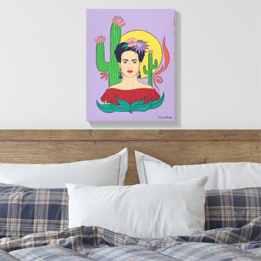 Frida Kahlo woestijn Graphic Canvas Afdruk (Insitu (Slaapkamer))