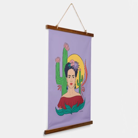 Frida Kahlo woestijn Graphic Hangend Wandkleed (Gebogen)