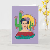 Frida Kahlo woestijn Graphic Kaart (Gele Bloem)