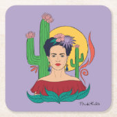 Frida Kahlo woestijn Graphic Kartonnen Onderzetters (Voorkant)