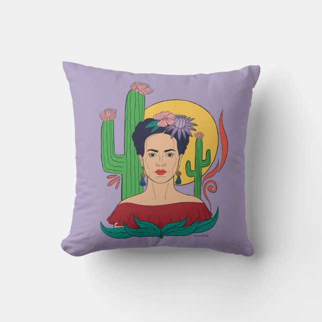 Frida Kahlo woestijn Graphic Kussen (Voorkant)