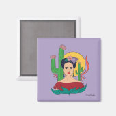 Frida Kahlo woestijn Graphic Magneet (Voorkant / Achterkant)