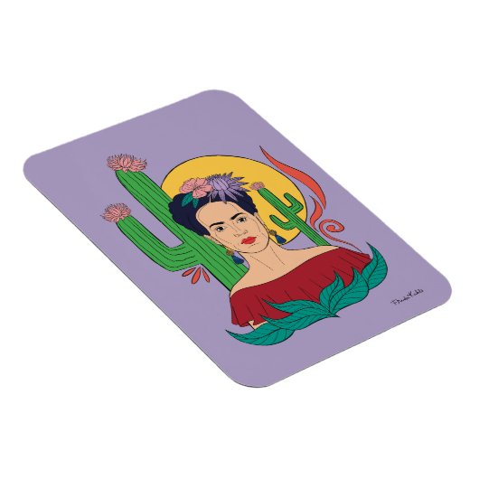 Frida Kahlo woestijn Graphic Magneet (Rechterzijde)