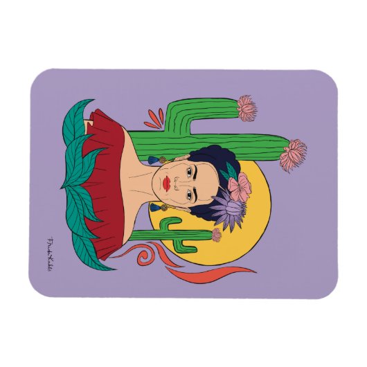 Frida Kahlo woestijn Graphic Magneet (Horizontaal)