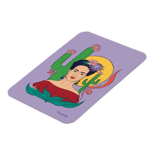 Frida Kahlo woestijn Graphic Magneet (Linkerzijde)