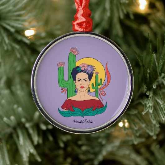 Frida Kahlo woestijn Graphic Metalen Ornament (Boom)