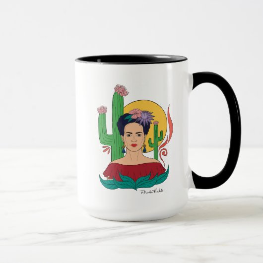 Frida Kahlo woestijn Graphic Mok (Rechts)