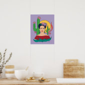 Frida Kahlo woestijn Graphic Poster (Keuken)