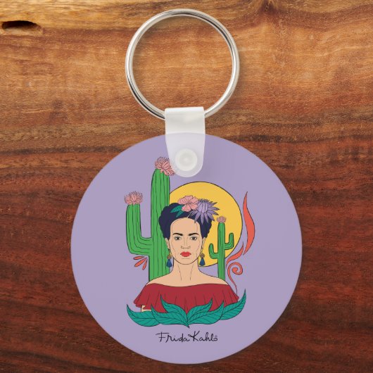 Frida Kahlo woestijn Graphic Sleutelhanger (Voorkant)
