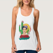 Frida Kahlo woestijn Graphic Tanktop (Voorkant)
